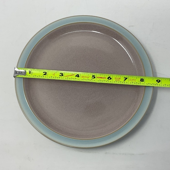 Denby Duets (retired) Stoneware Taupe & Blue Side Salad Luncheon Plate - Picture 4 of 4